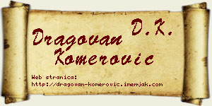 Dragovan Komerović vizit kartica